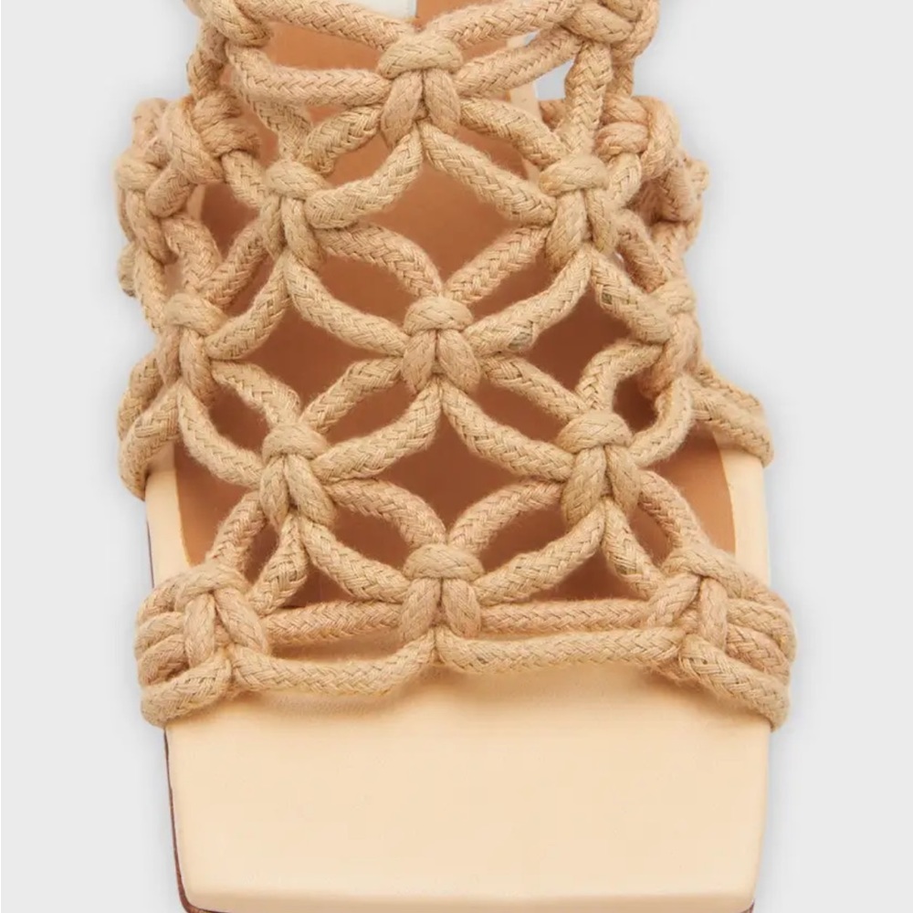 New! MIISTA ‘Braided Rope Ankle Tie’ Sandals - Picture 6 of 16